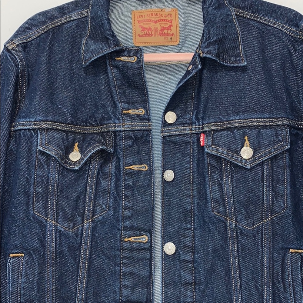 LEVI'S Logo Trucker Logo Denim jacket HOST PICK🎉🎊 - Picture 4 of 9